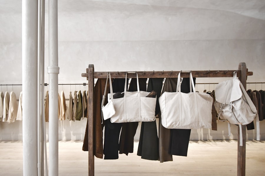 Photo Combining Bags with Clothes